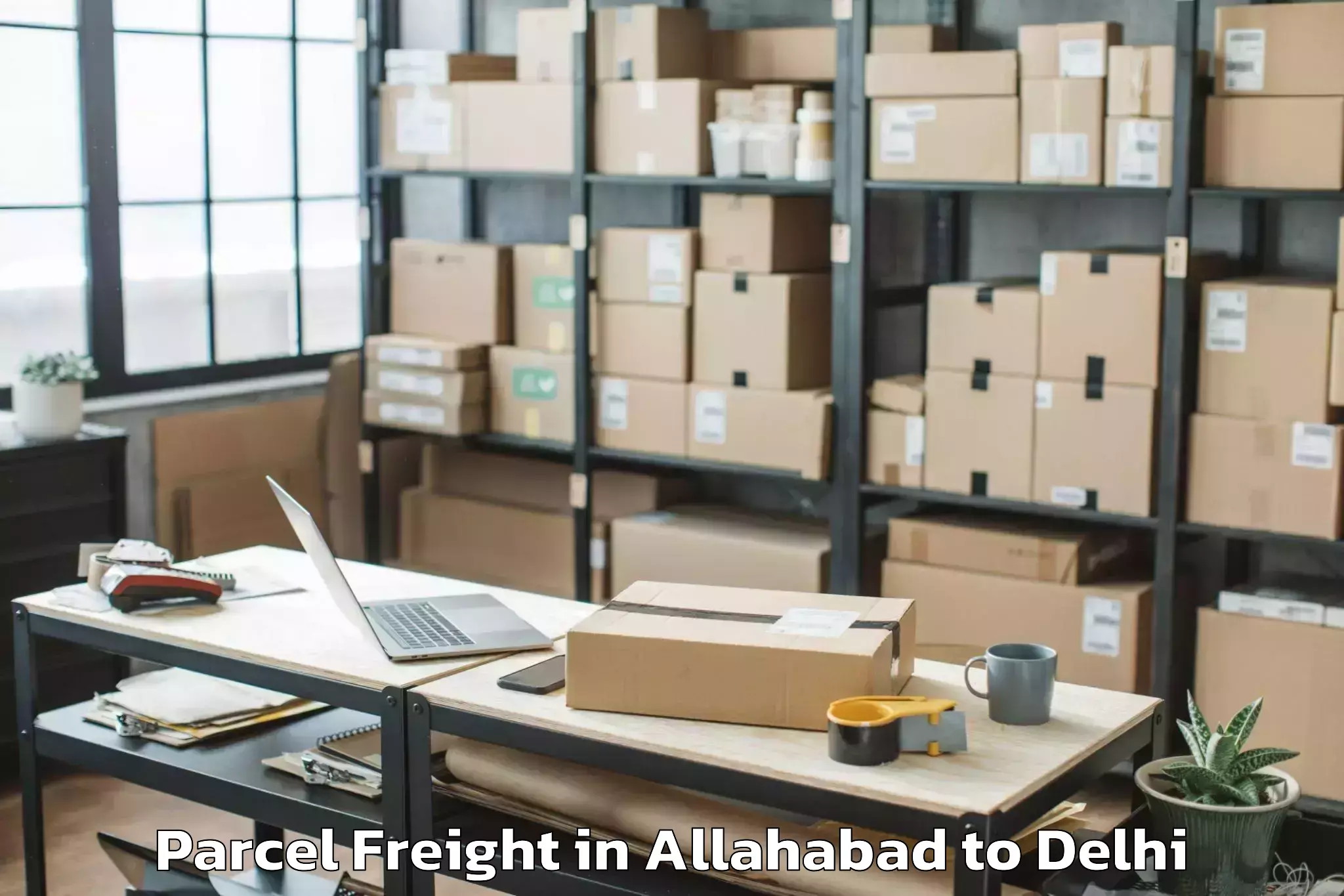 Affordable Allahabad to Pitampura Parcel Freight